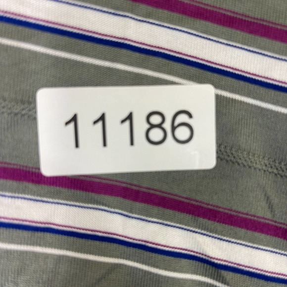 Nike Polo Shirt Adult 2XL Gray Striped Tiger Woods Collection Golf Dri Fit Mens - Picture 10 of 10